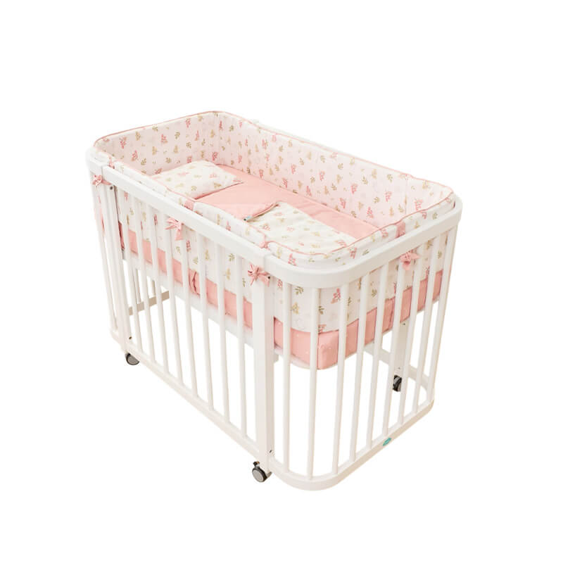 เตียงนอนเด็ก IDAWIN รุ่น CLASSIC สี WHITE-PINK_1
